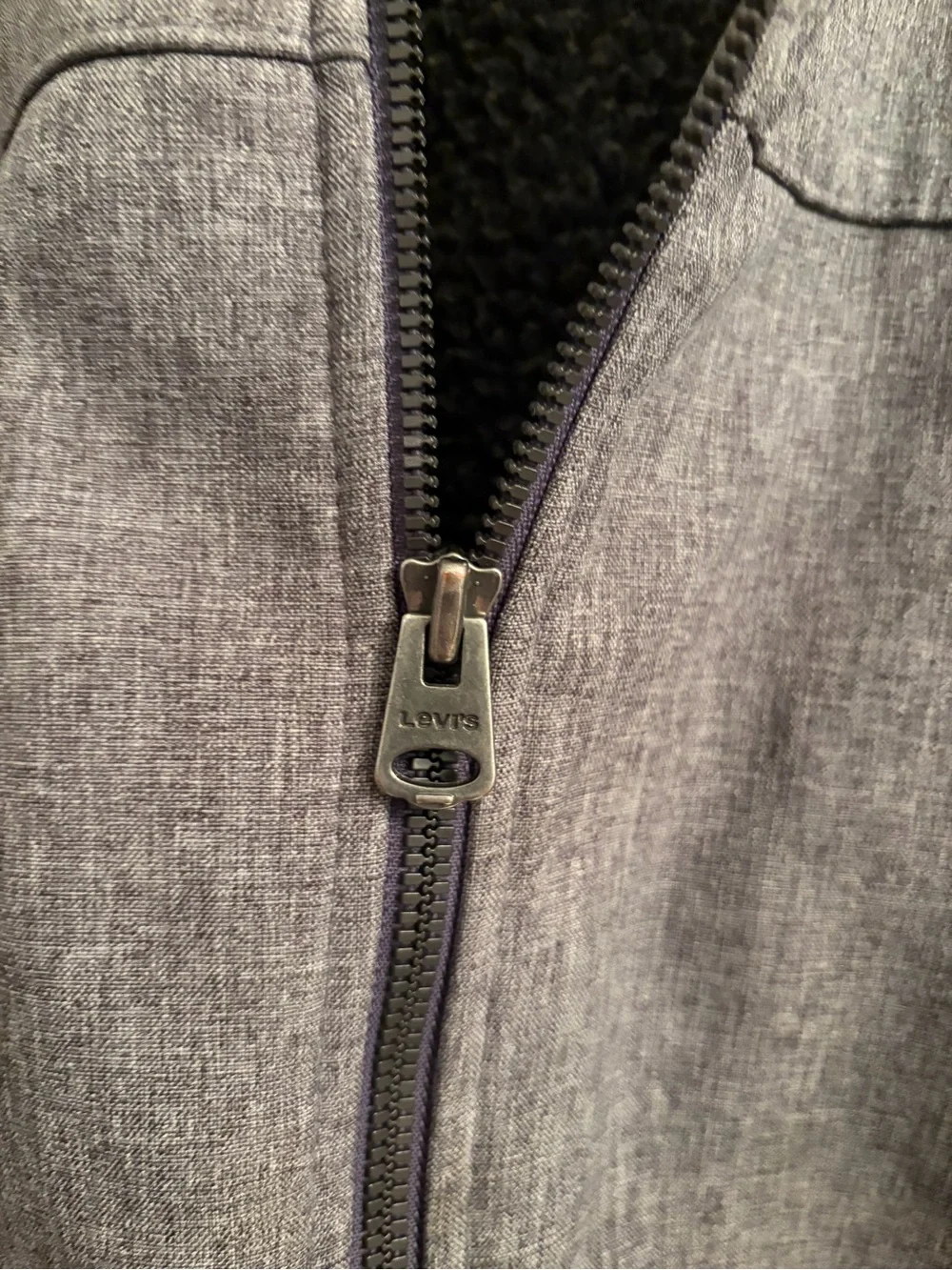 Levi's Gray Sherpa-Lined Hoodie Jacket